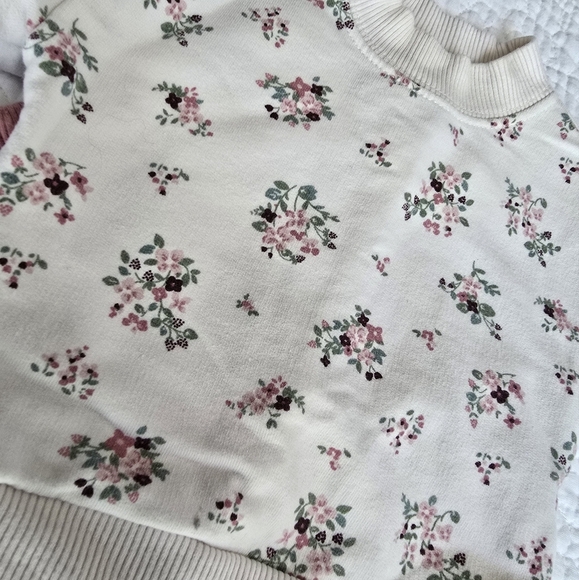 Carter's Little Planet Organic Cotton 2 PC FloralPullover And Pants Set Newborn - Picture 3 of 11